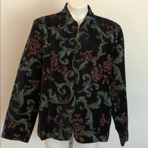 Velvet feel zip up jacket. Size XL.